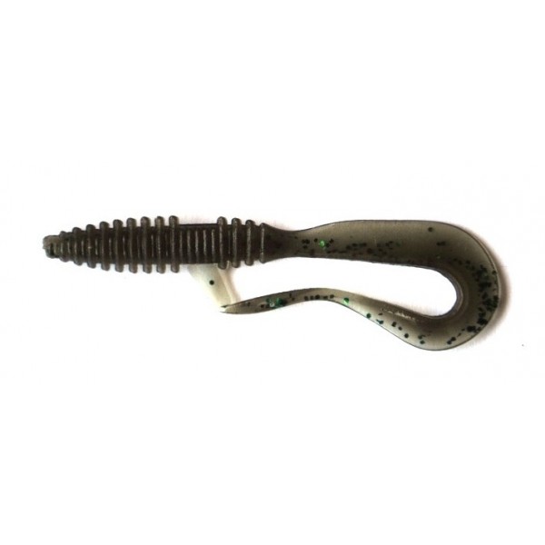 Приманка силиконовая для рыбалки, Taipan Crazy Sweep, 2,5 дюйма, 12шт/уп, цвет №01 Green pumpkin